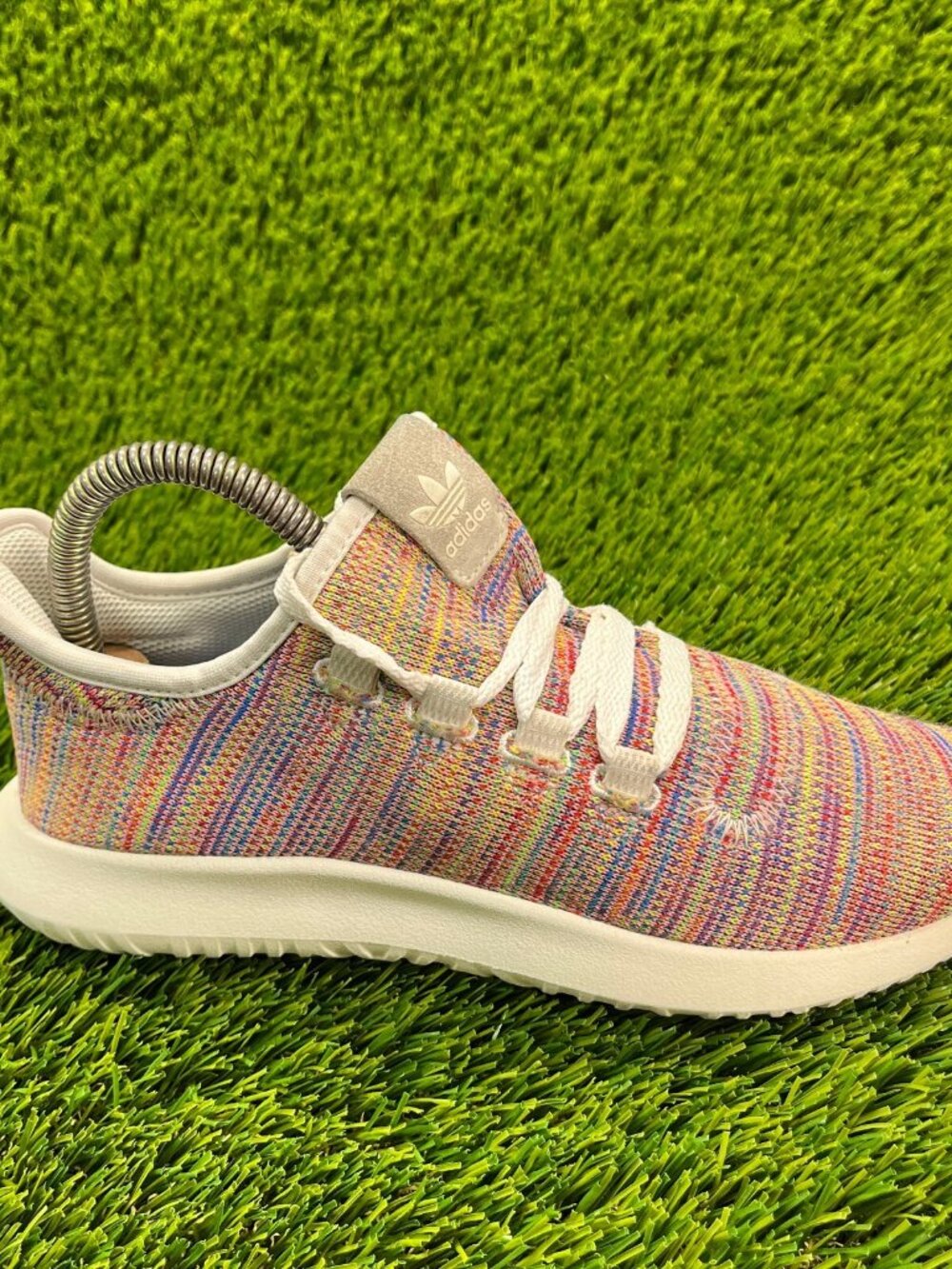 Adidas Tubular Shadow Mens Size 5 Multicolor Pink Beige Athletic Shoes Sneakers